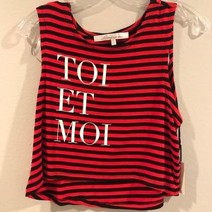 Lovers and Friends Striped Crop Tank